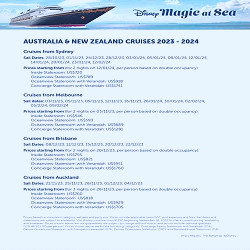 Disney Cruise Australia and New Zealand Itineraries - The Disney Cruise  Family Travel Blog
